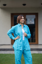 Pure Linen Shirt & Pant Set